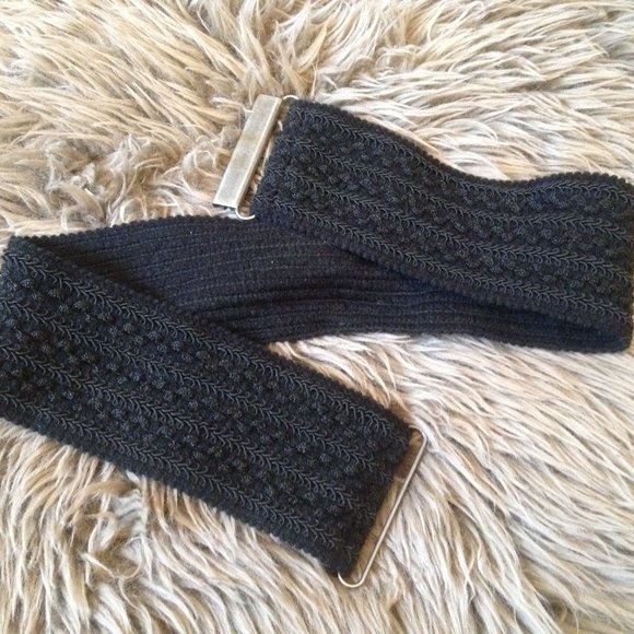 Smart Set black thick elasticized belt - size M - Picture 3 of 5